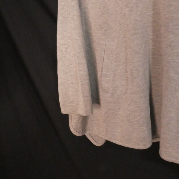 CABLE & GAUGE - Woman | 1X | Cozy Grey Cowl Neck Sweater | Pockets - Picture 6 of 14